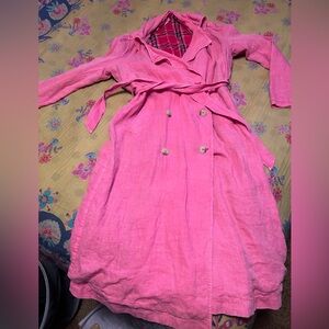 Sundance Vibrant Pink Trench Coat